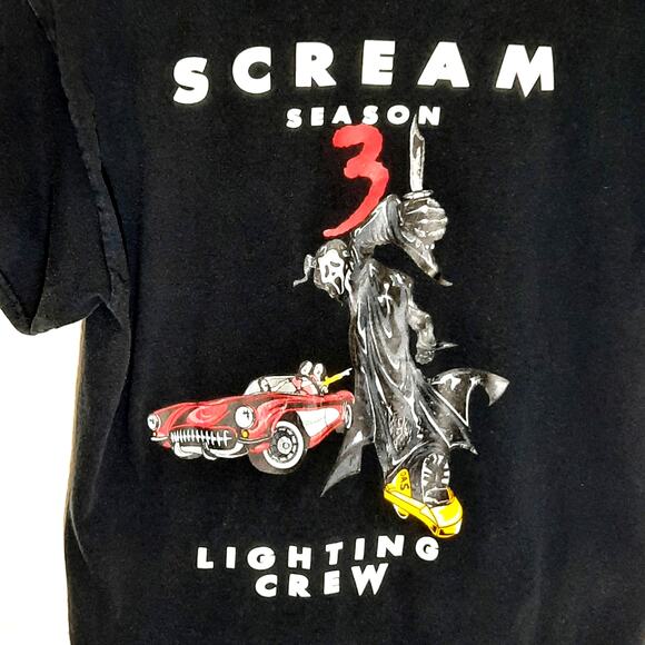 Brindle Beagle Mens S T Shirt Horror Scream Season 3 Lighting Crew Graphic Tee - Picture 4 of 4